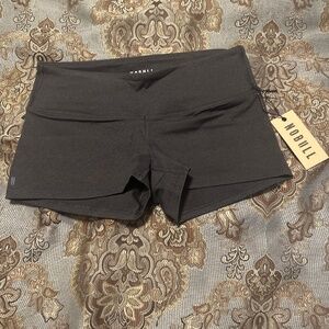 NoBull Just The Horns Small Grey Charcoal Shorts